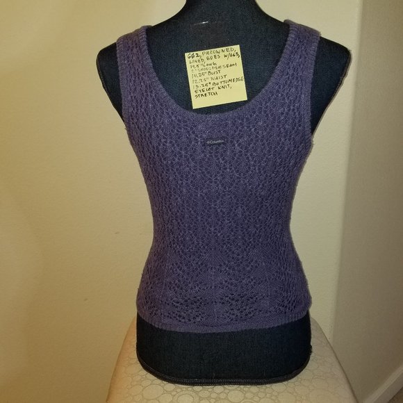 #662 Preowned Columbia Periwinkle Knit PS Top - Picture 3 of 9